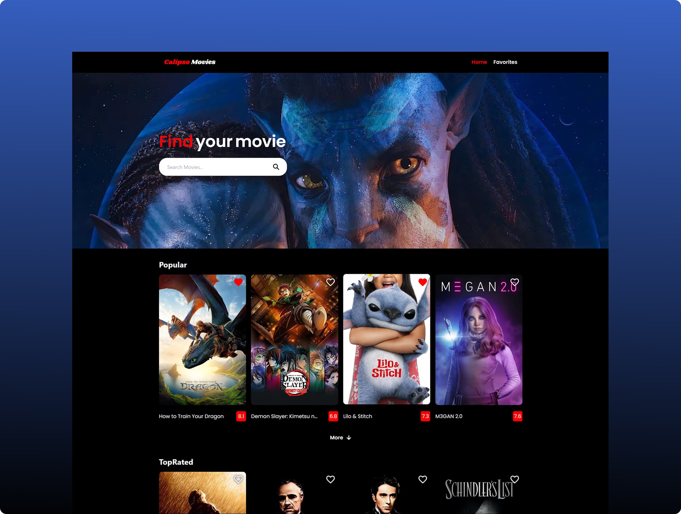 Calipso Movies — Web Application